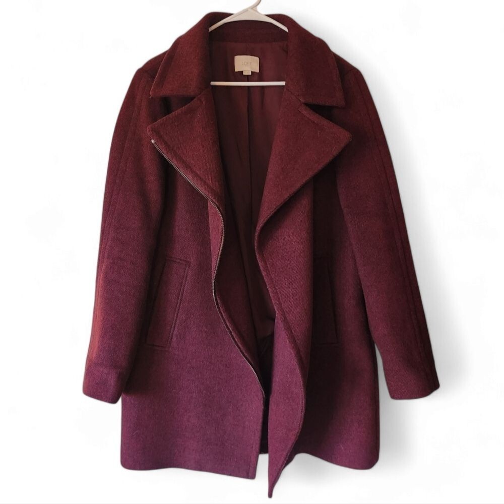 Loft Zip Burgundy Peacoat M - Picture 3 of 10